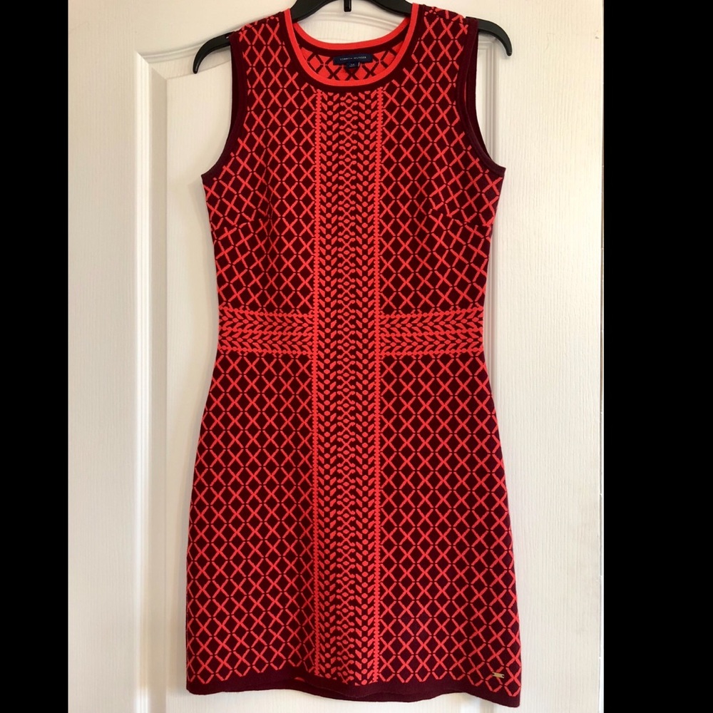 Gorgeous Tommy Hilfiger red and orange dress
